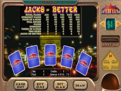 Cryptologic Video Poker Screenshot