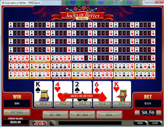 PlayTech Video Poker Machine