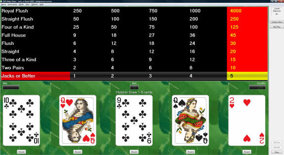 BVS Video Poker Screenshot
